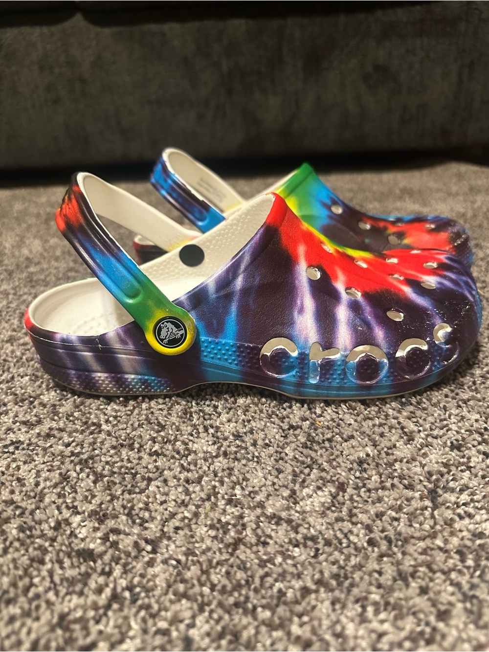 CROCS Tie-Dye Classic Clog in Red, Blue, Green, Yellow, Purple